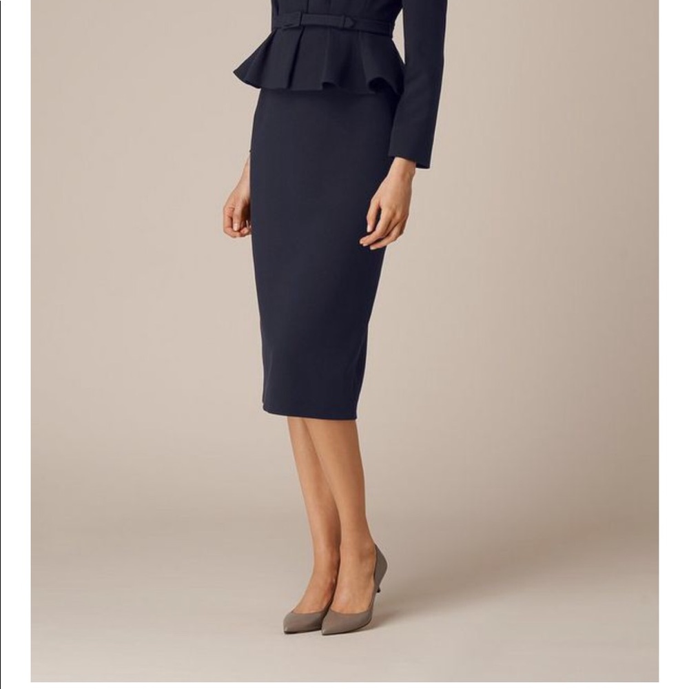 ✨NWT LK Bennett Judi Pencil Skirt Sz 4 Dk Blue ✨